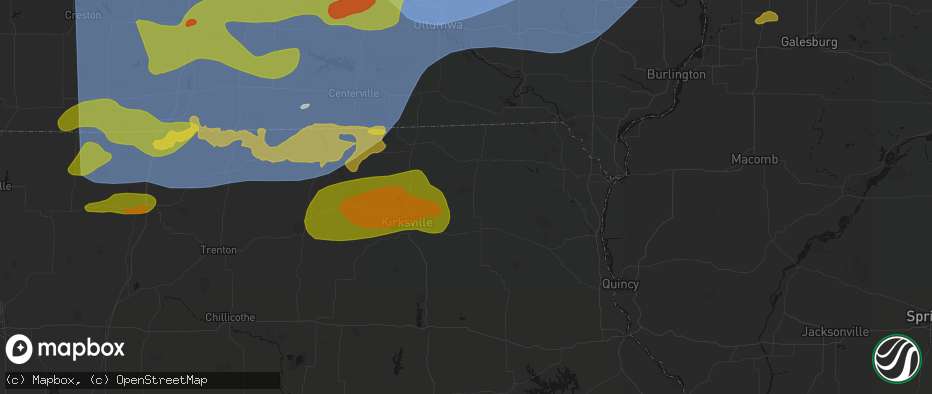 Hail map in Baring, MO on June 11, 2026