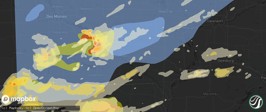 Hail map in Batavia, IA on June 11, 2026