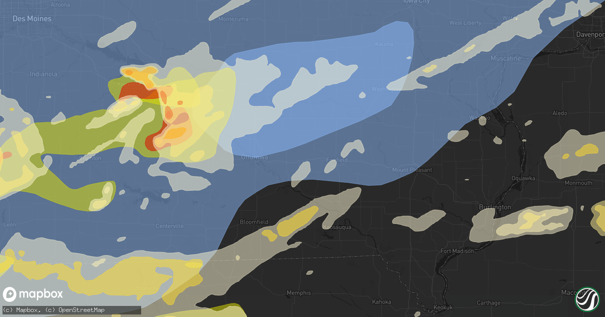 Hail map in Batavia, IA on June 11, 2026