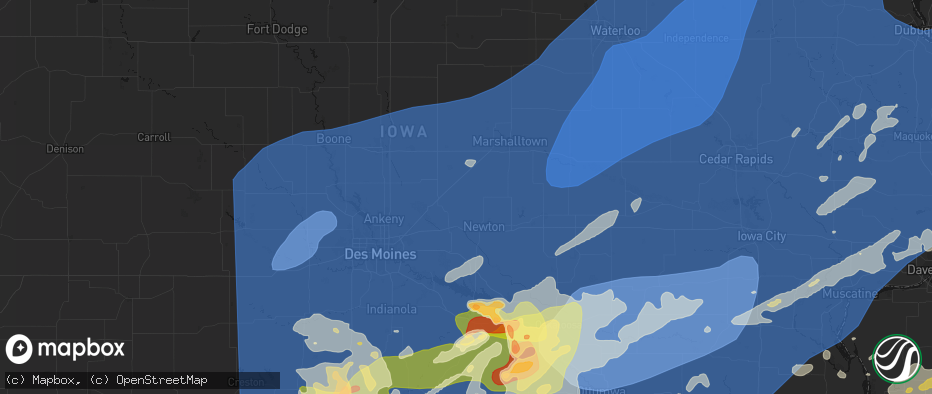 Hail map in Baxter, IA on June 11, 2026