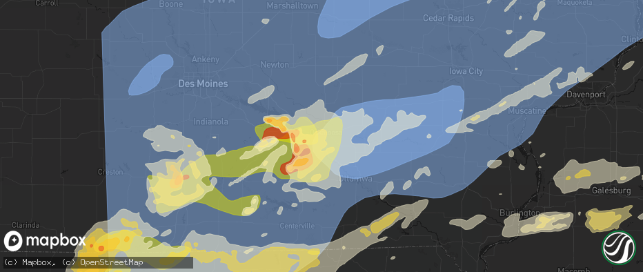 Hail map in Beacon, IA on June 11, 2026