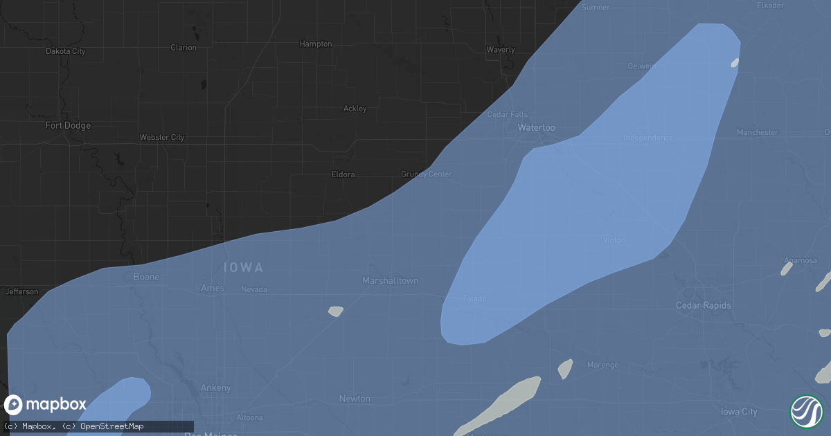 Hail map in Beaman, IA on June 11, 2026