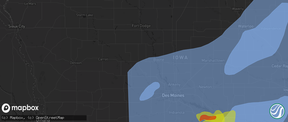 Hail map in Beaver, IA on June 11, 2026