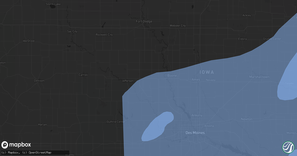 Hail map in Beaver, IA on June 11, 2026