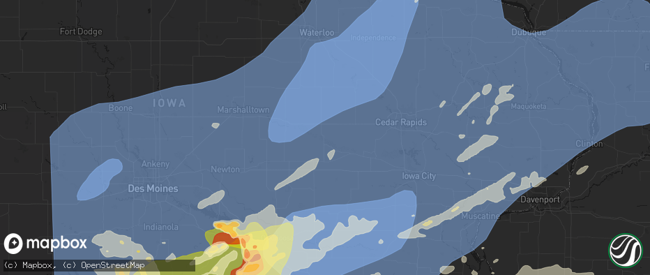 Hail map in Belle Plaine, IA on June 11, 2026
