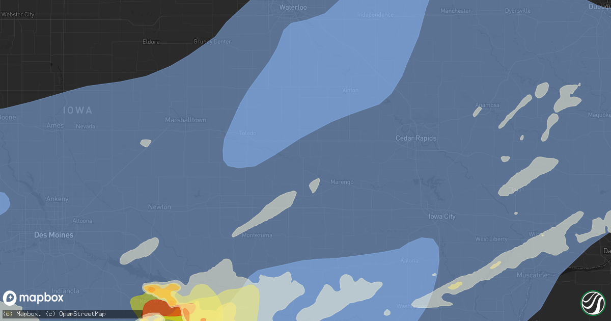 Hail map in Belle Plaine, IA on June 11, 2026