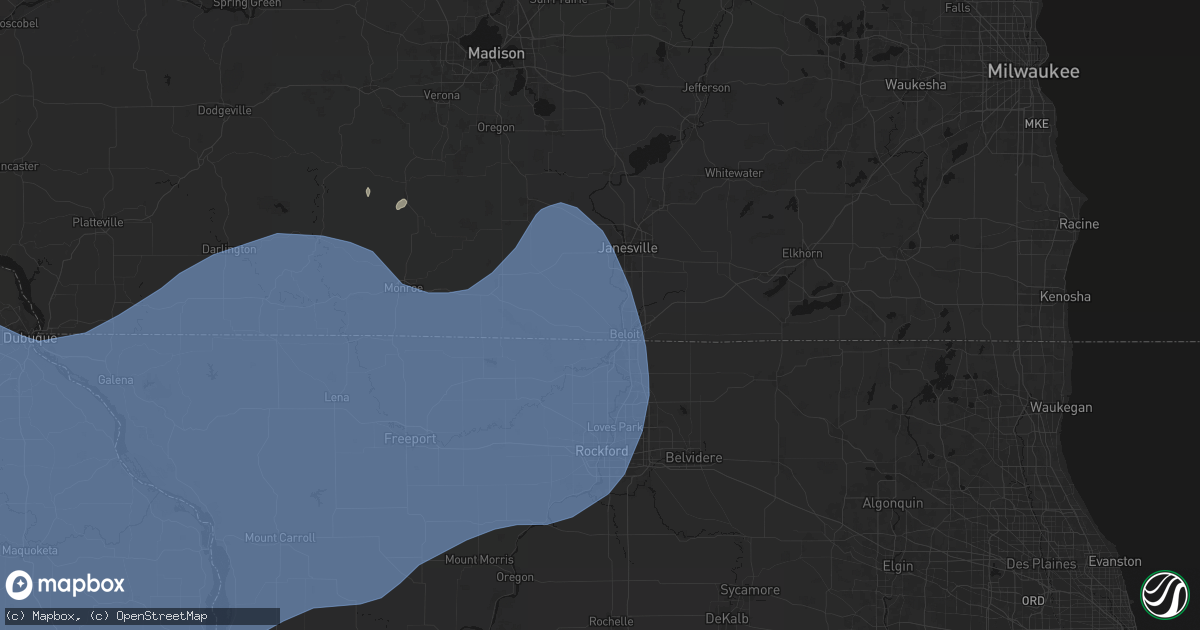 Hail map in Beloit, WI on June 11, 2026