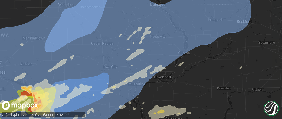Hail map in Bennett, IA on June 11, 2026