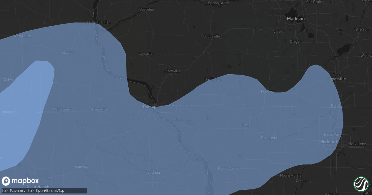 Hail map in Benton, WI on June 11, 2026