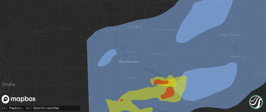 Hail map in Berwick, IA on June 11, 2026
