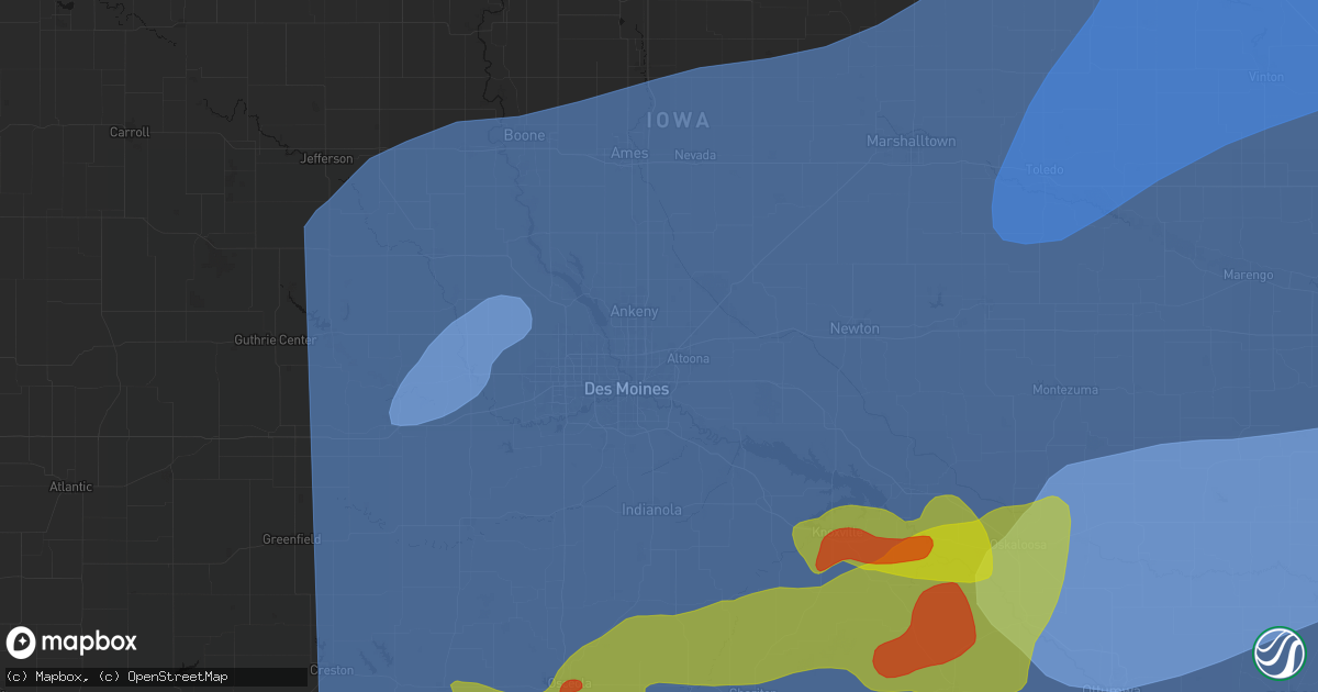 Hail map in Berwick, IA on June 11, 2026