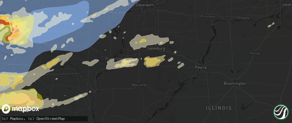 Hail map in Berwick, IL on June 11, 2026