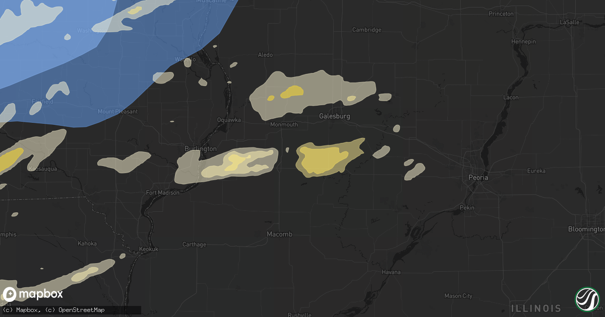 Hail map in Berwick, IL on June 11, 2026