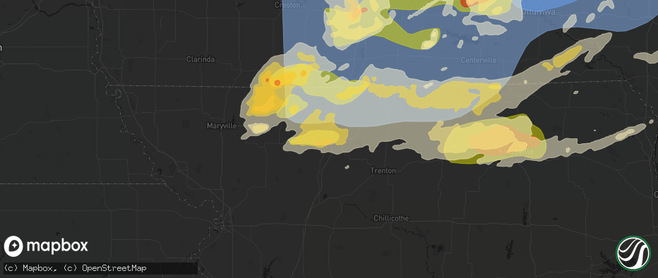 Hail map in Bethany, MO on June 11, 2026