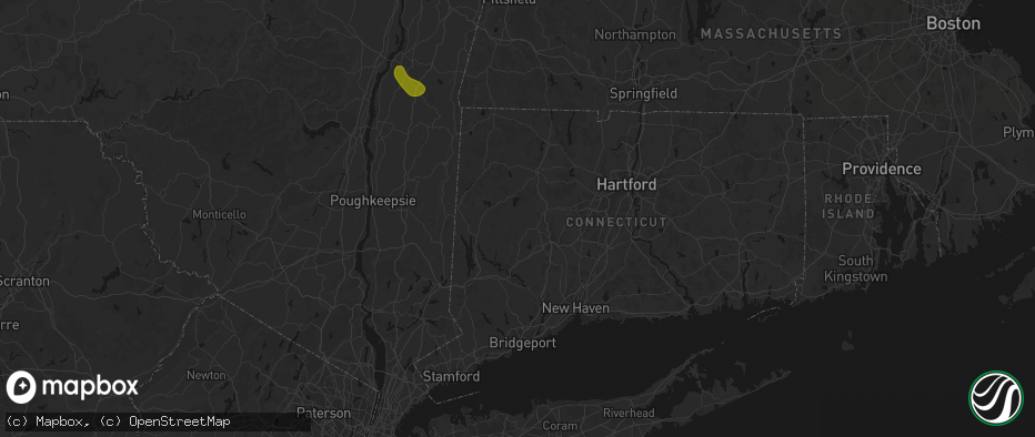 Hail map in Bethlehem, CT on June 11, 2026
