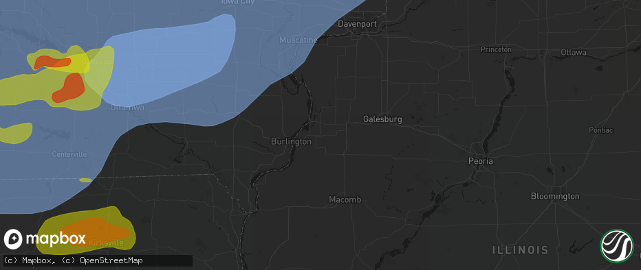 Hail map in Biggsville, IL on June 11, 2026