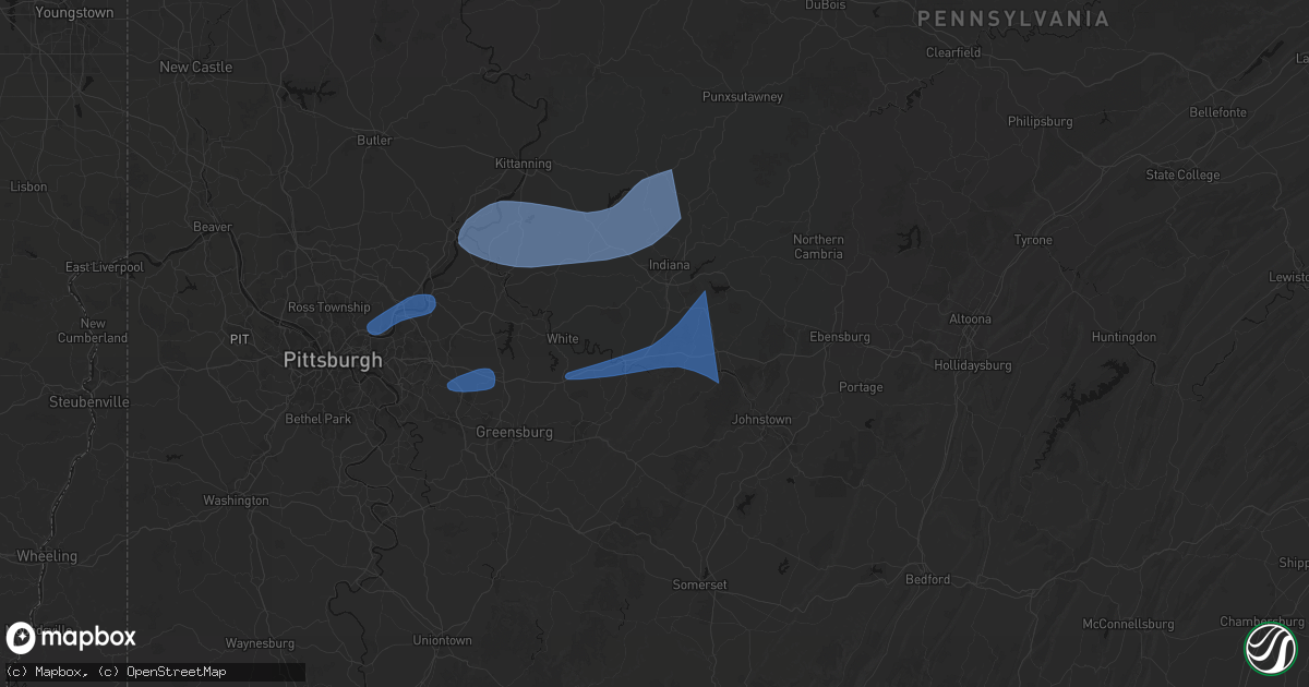 Hail map in Black Lick, PA on June 11, 2026
