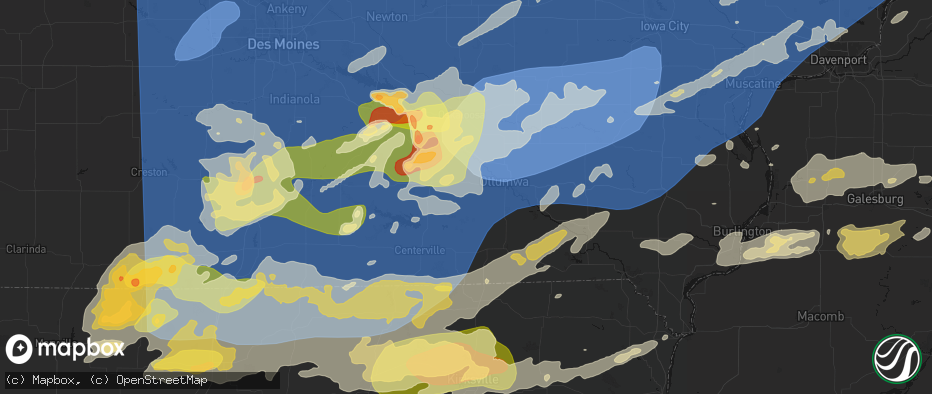 Hail map in Blakesburg, IA on June 11, 2026