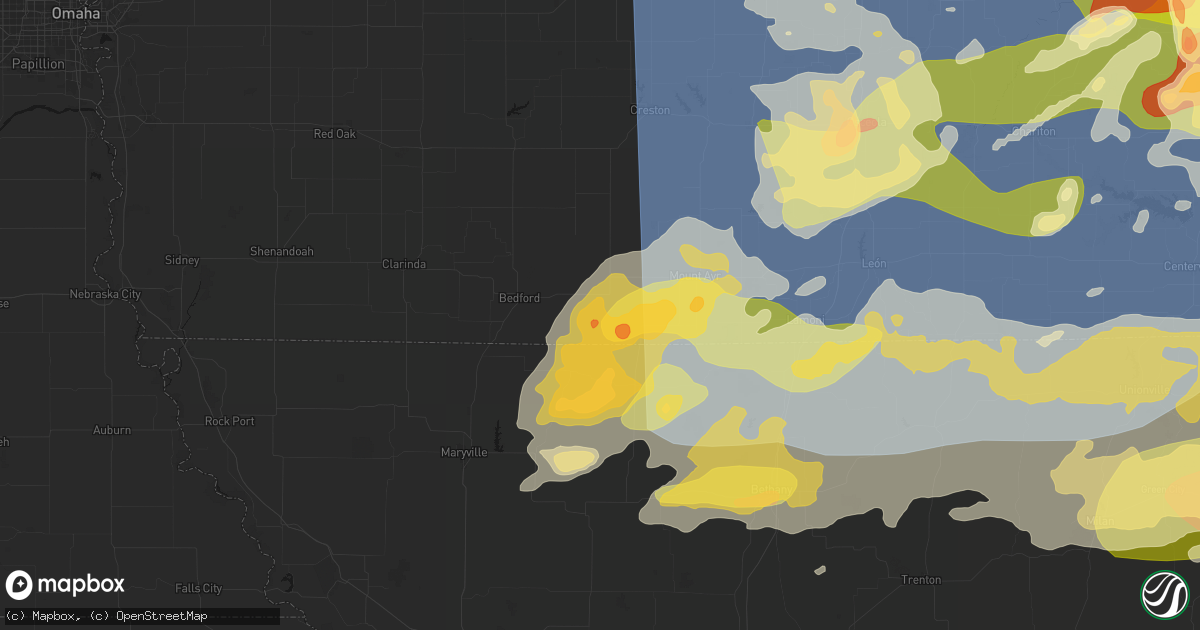 Hail map in Blockton, IA on June 11, 2026