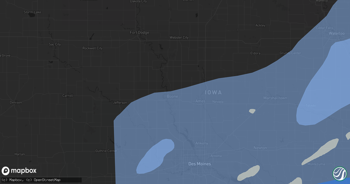 Hail map in Boone, IA on June 11, 2026