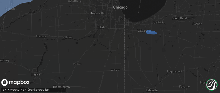 Hail map in Bourbonnais, IL on June 11, 2026