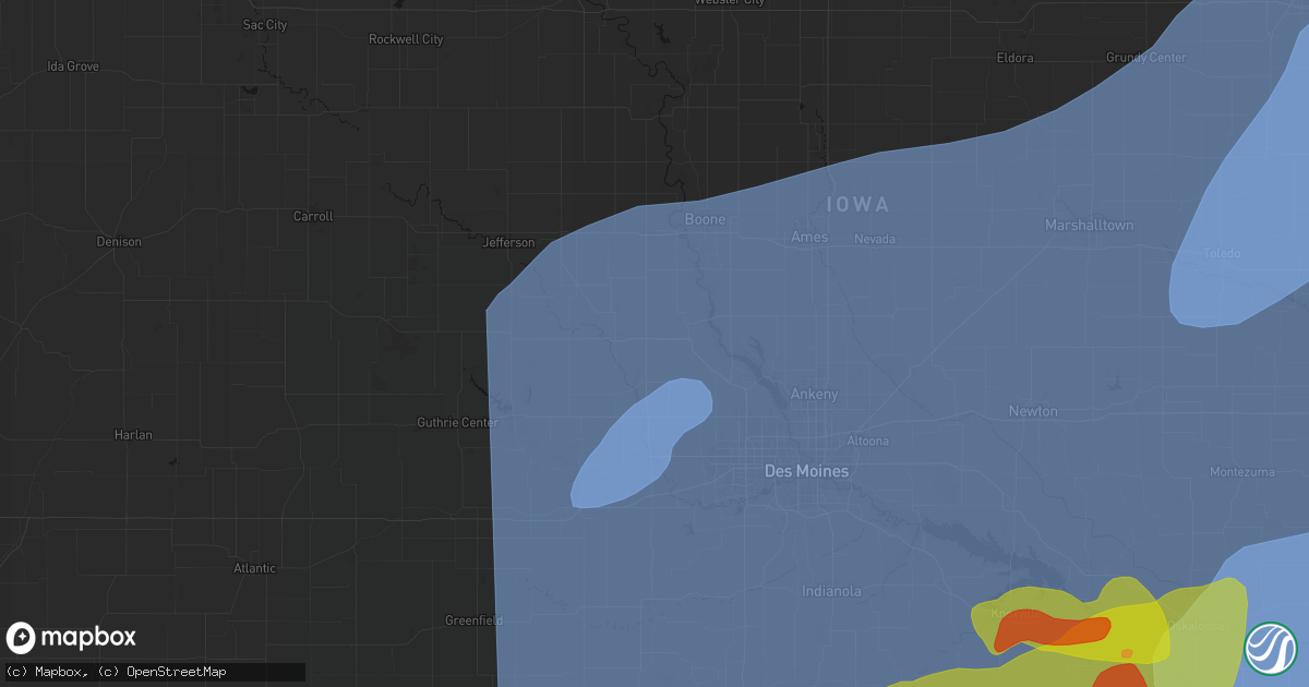 Hail map in Bouton, IA on June 11, 2026