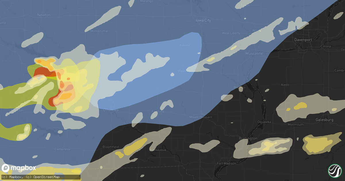 Hail map in Brighton, IA on June 11, 2026