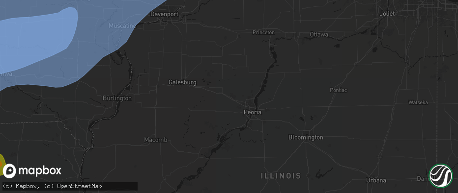 Hail map in Brimfield, IL on June 11, 2026