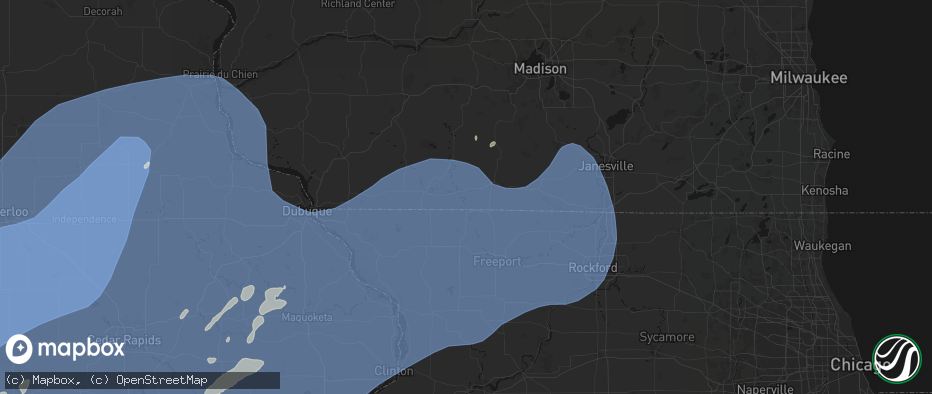Hail map in Browntown, WI on June 11, 2026