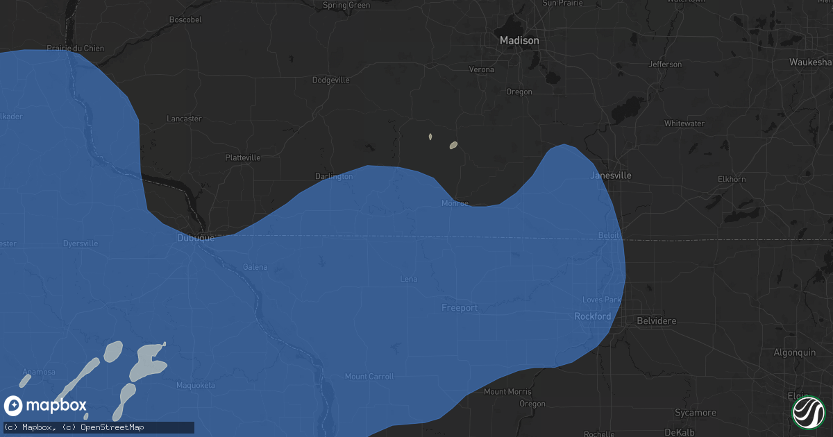Hail map in Browntown, WI on June 11, 2026