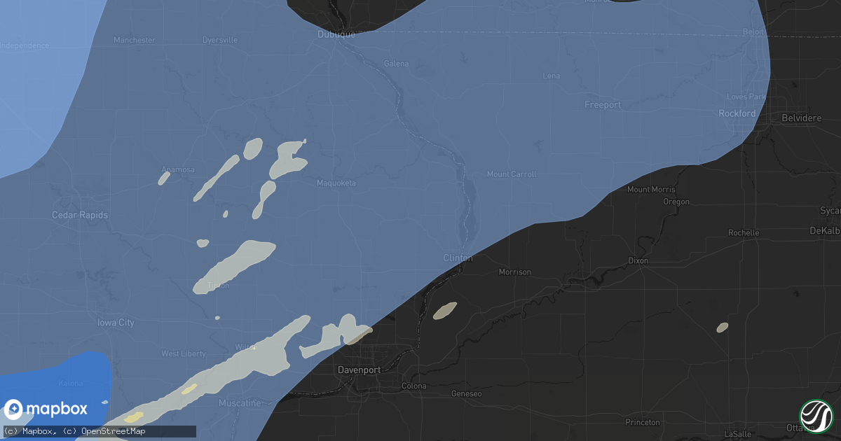 Hail map in Bryant, IA on June 11, 2026