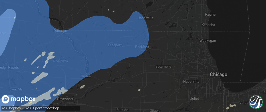 Hail map in Byron, IL on June 11, 2026