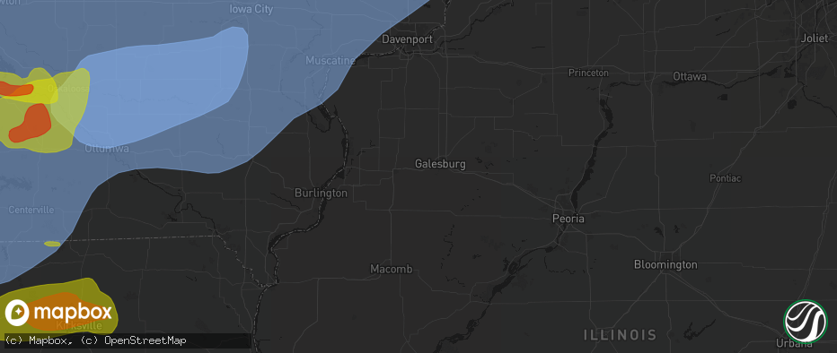 Hail map in Cameron, IL on June 11, 2026