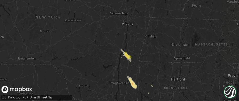 Hail map in Catskill, NY on June 11, 2026