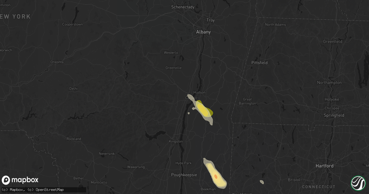 Hail map in Catskill, NY on June 11, 2026