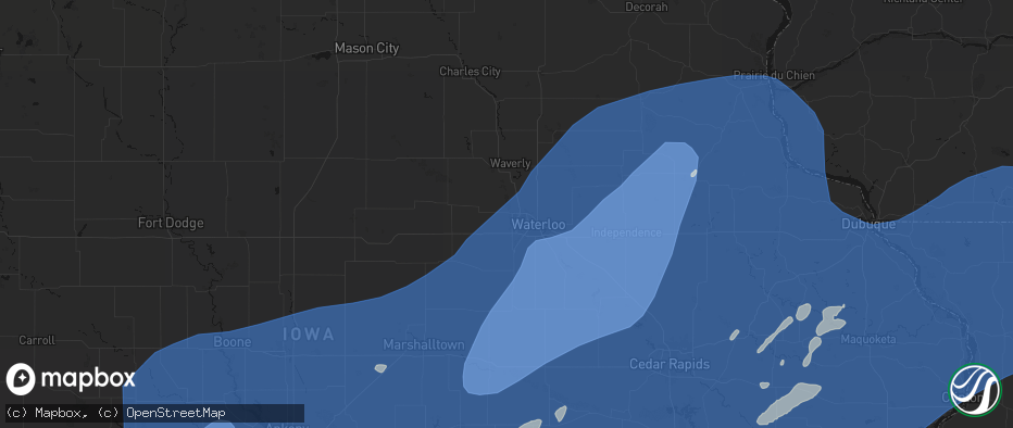 Hail map in Cedar Falls, IA on June 11, 2026