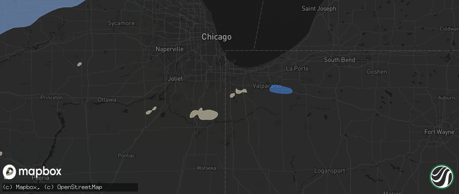Hail map in Cedar Lake, IN on June 11, 2026