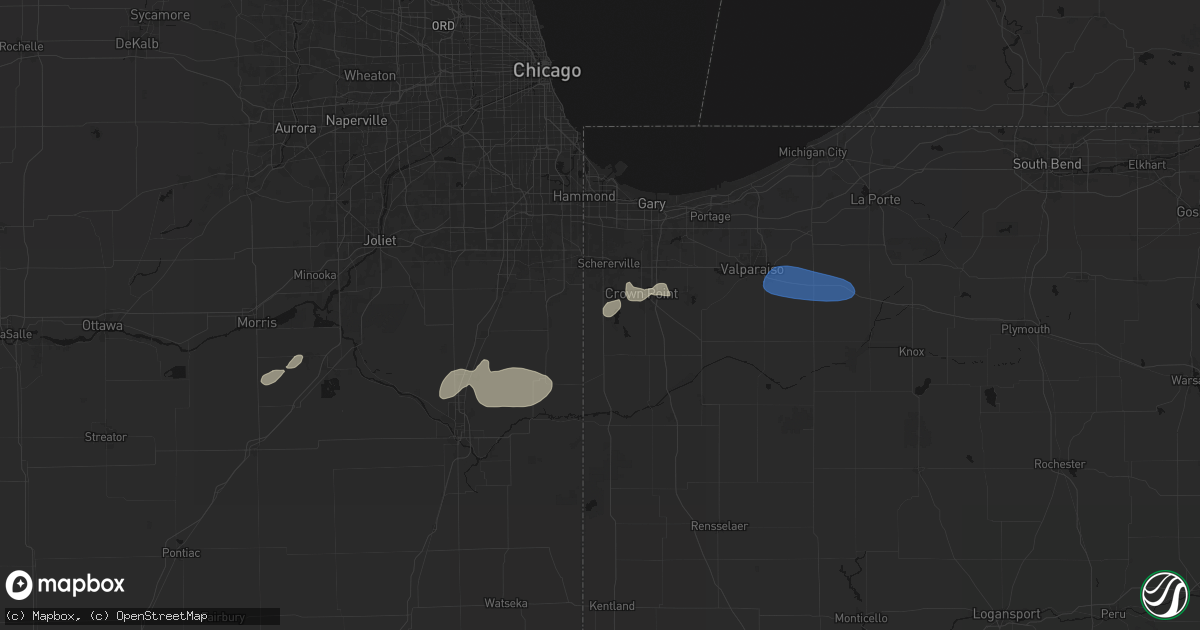 Hail map in Cedar Lake, IN on June 11, 2026