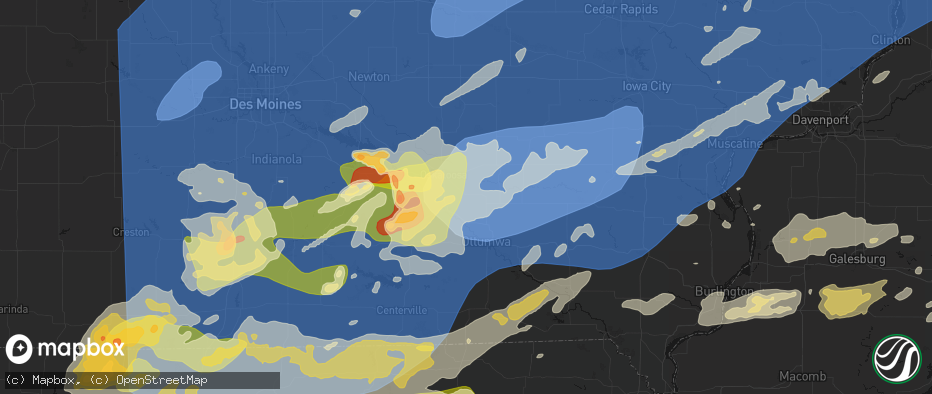 Hail map in Cedar, IA on June 11, 2026