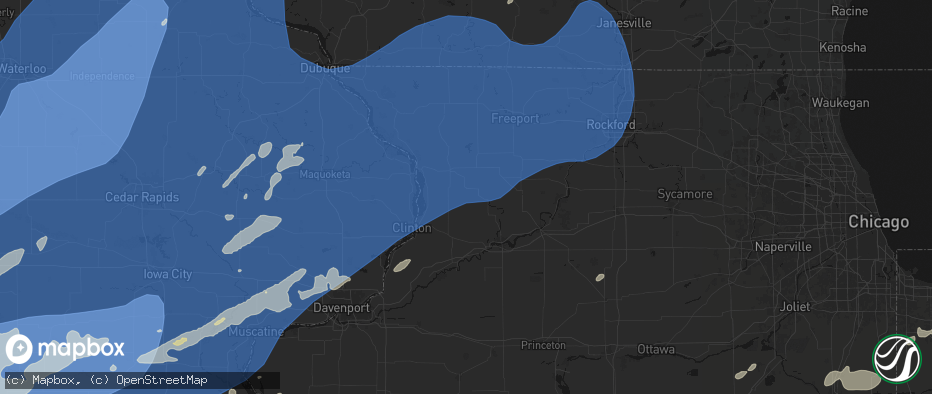 Hail map in Chadwick, IL on June 11, 2026