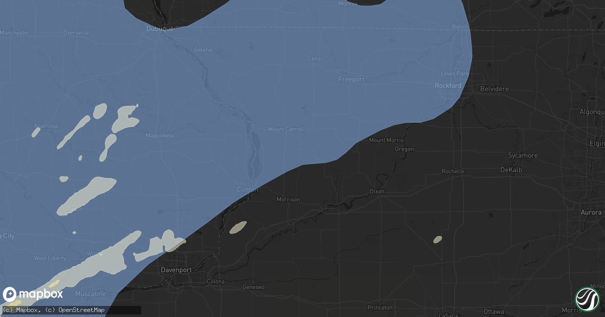 Hail map in Chadwick, IL on June 11, 2026