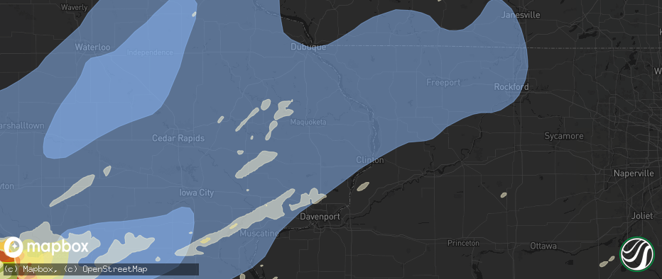 Hail map in Charlotte, IA on June 11, 2026