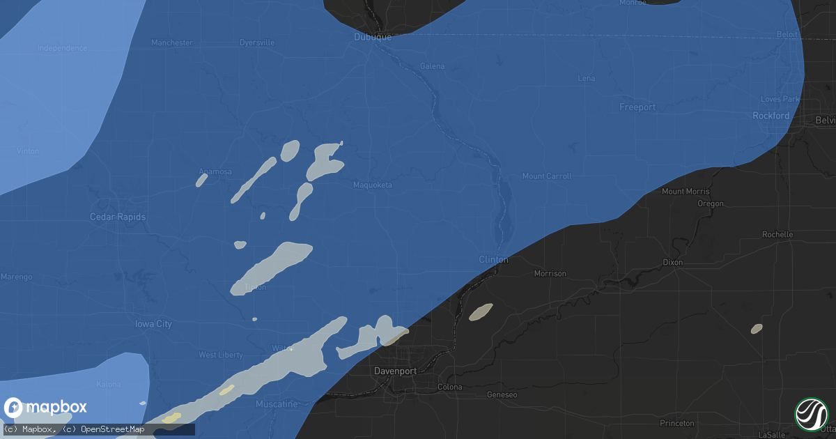 Hail map in Charlotte, IA on June 11, 2026
