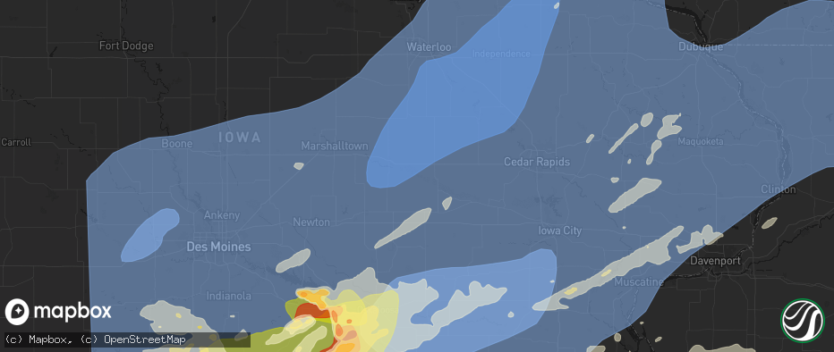 Hail map in Chelsea, IA on June 11, 2026