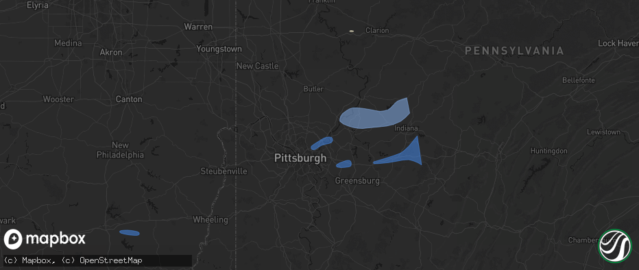 Hail map in Cheswick, PA on June 11, 2026
