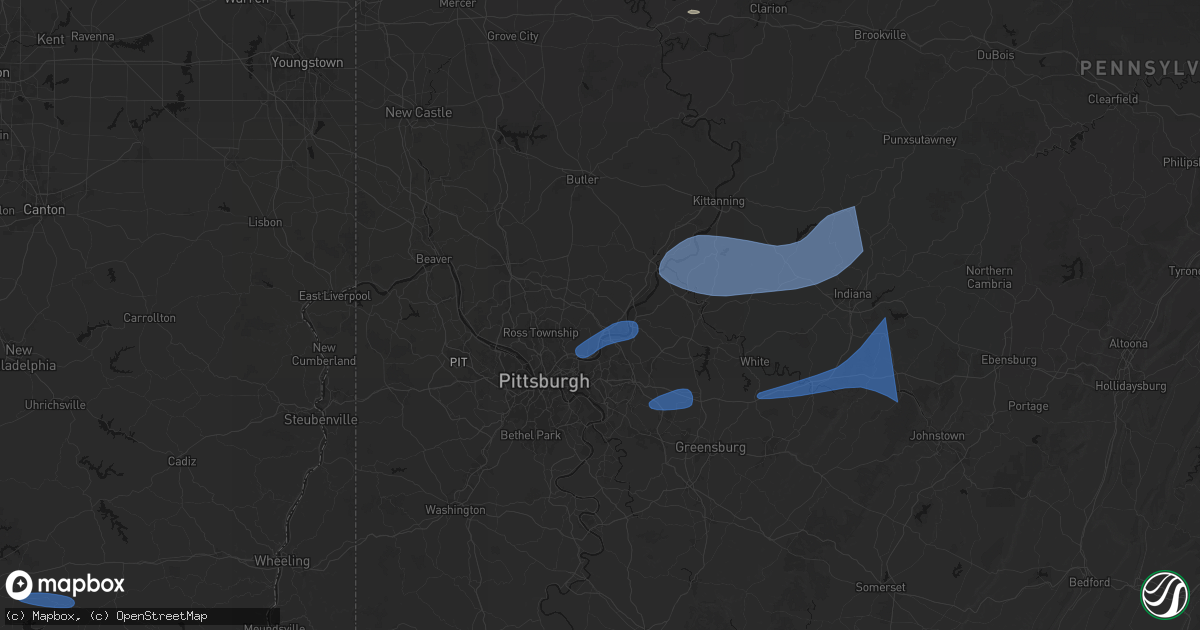 Hail map in Cheswick, PA on June 11, 2026