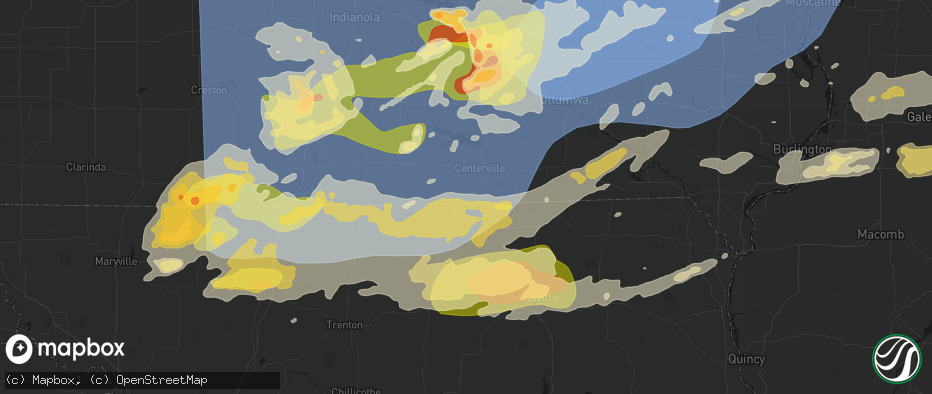 Hail map in Cincinnati, IA on June 11, 2026