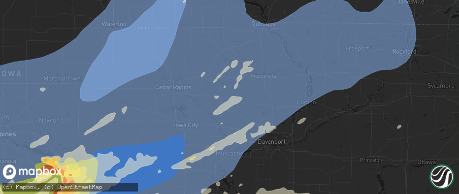 Hail map in Clarence, IA on June 11, 2026