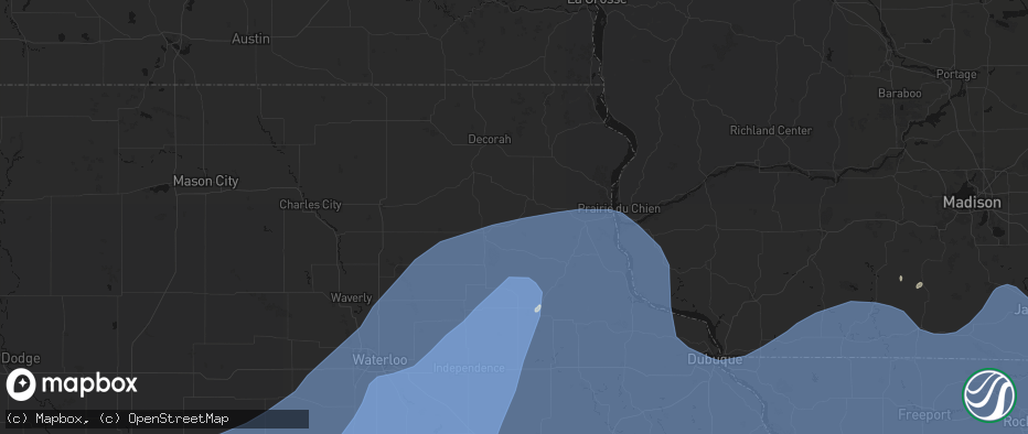 Hail map in Clermont, IA on June 11, 2026
