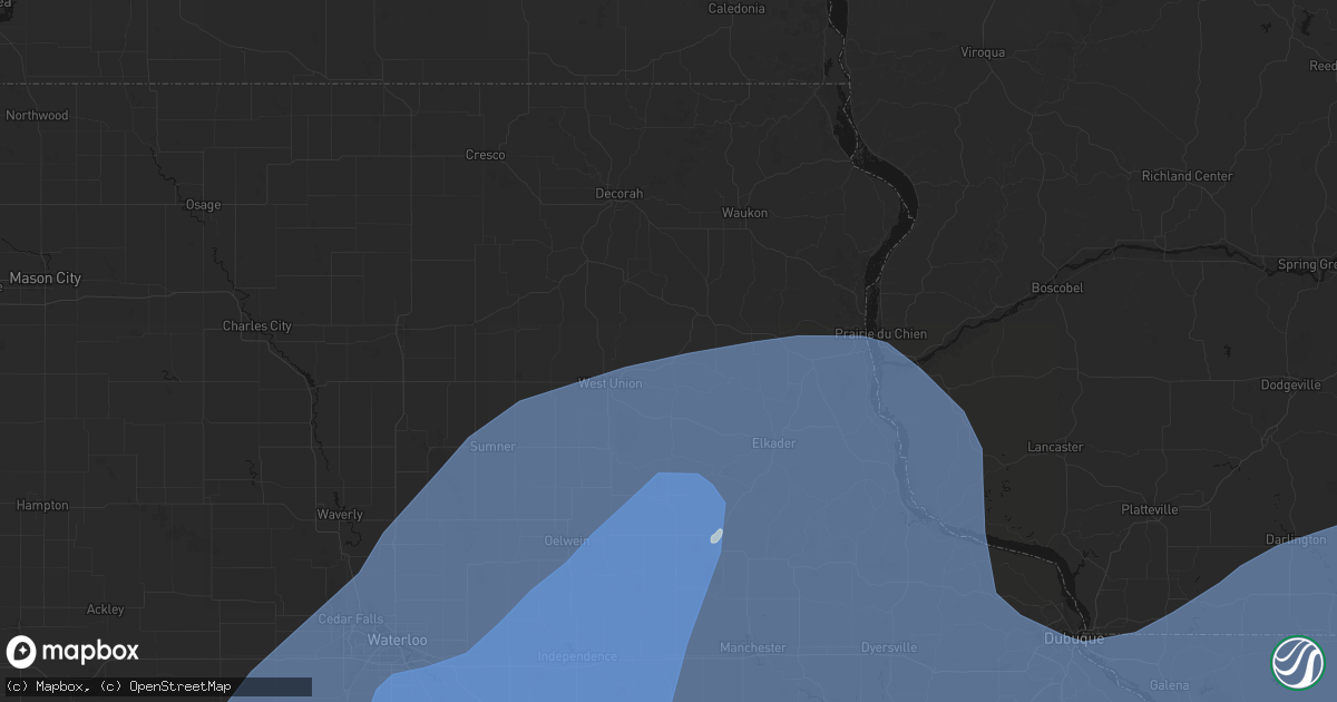 Hail map in Clermont, IA on June 11, 2026